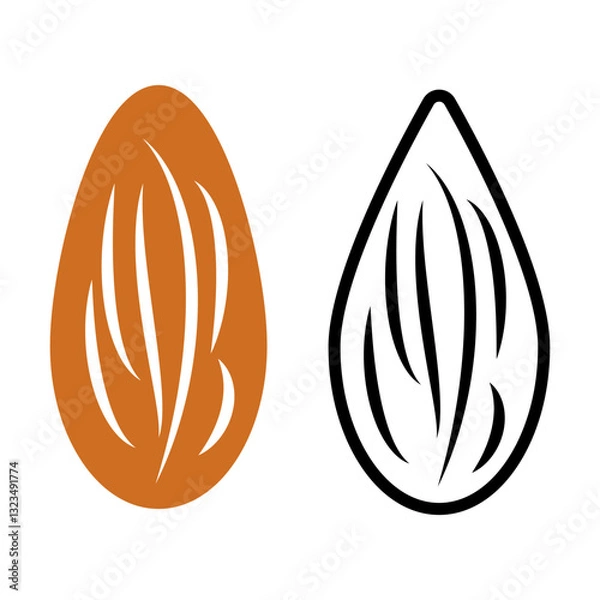Obraz almond icon vector design symbol templates