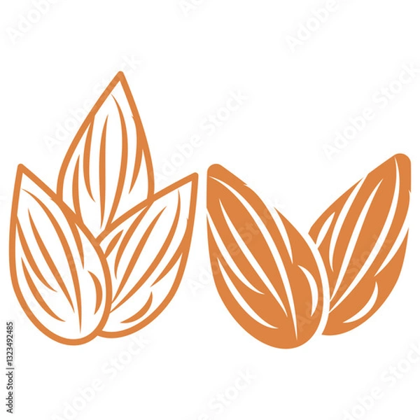 Obraz almond icon vector design symbol templates