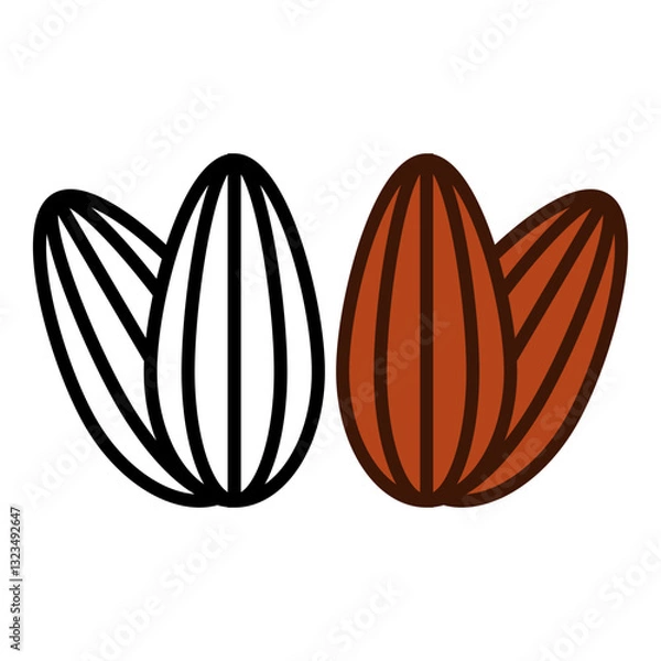 Obraz almond icon vector design symbol templates