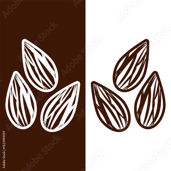 Obraz almond icon vector design symbol templates