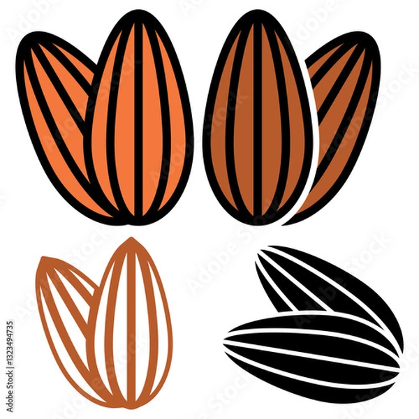 Obraz almond icon vector design symbol templates