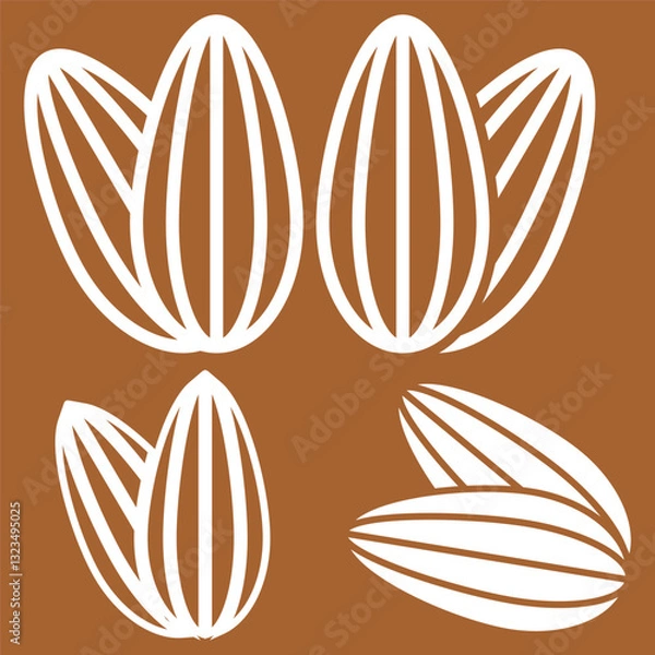 Obraz almond icon vector design symbol templates