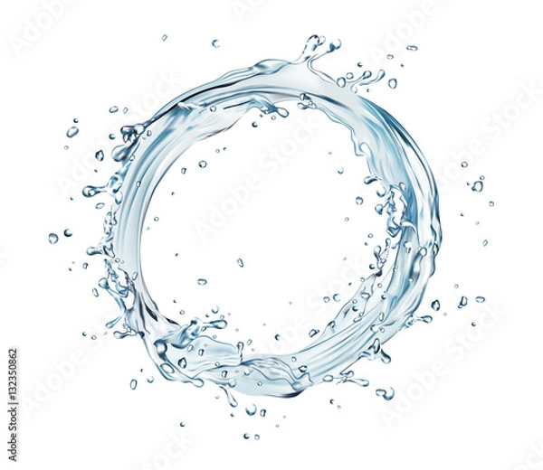 Obraz wektorowe okrąg wodny