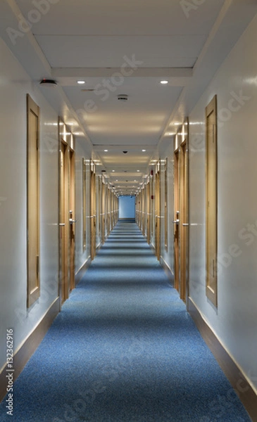 Obraz Long corridor hotel