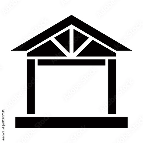 Obraz Pavilion Vector Glyph Icon Design