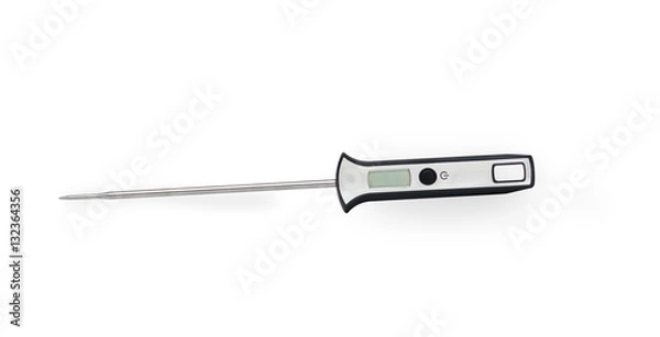 Obraz Digital thermometer isolated on white background with shadow