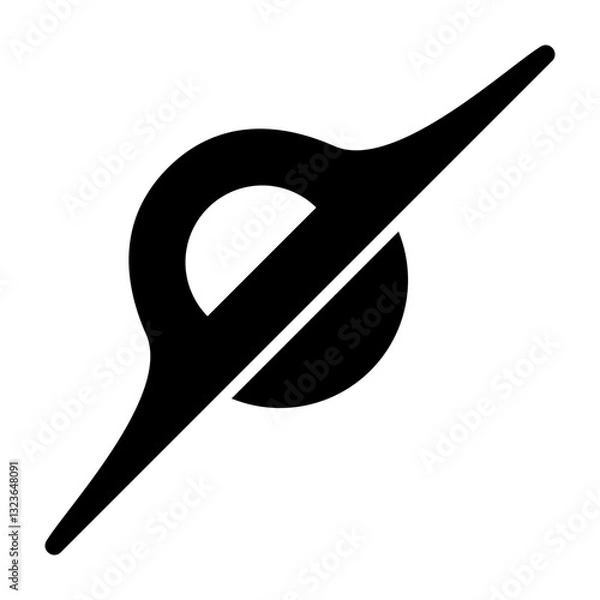 Obraz Blackhole Vector Glyph Icon Design