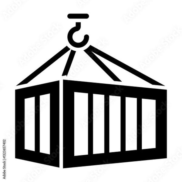 Fototapeta Container Vector Line Icon Design