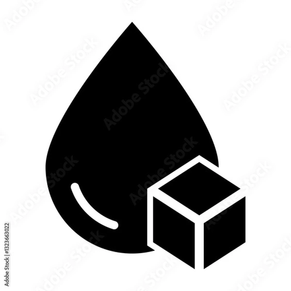 Obraz Blood Sugar Vector Glyph Icon Design