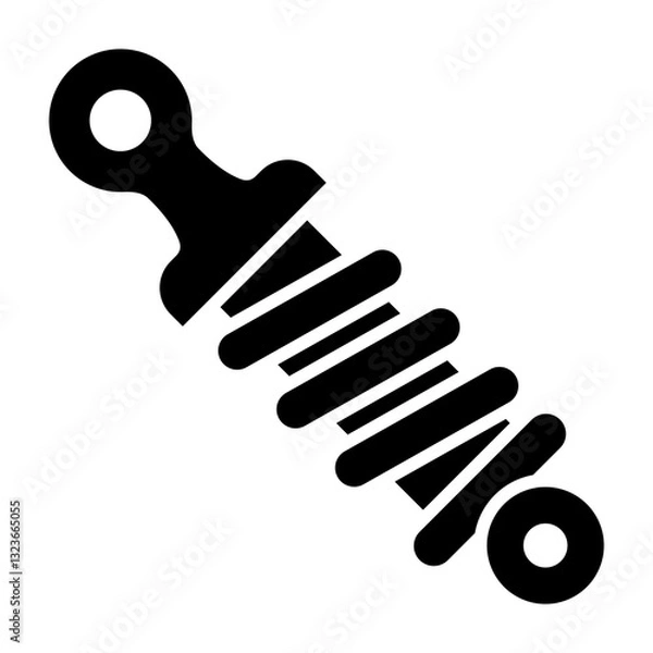 Obraz Shock Absorber Vector Glyph Icon Design