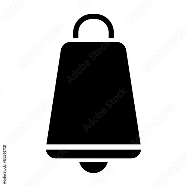Obraz Cowbell Vector Glyph Icon Design