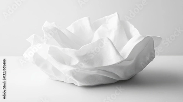 Fototapeta Cotton dishcloth, white background. Generative AI