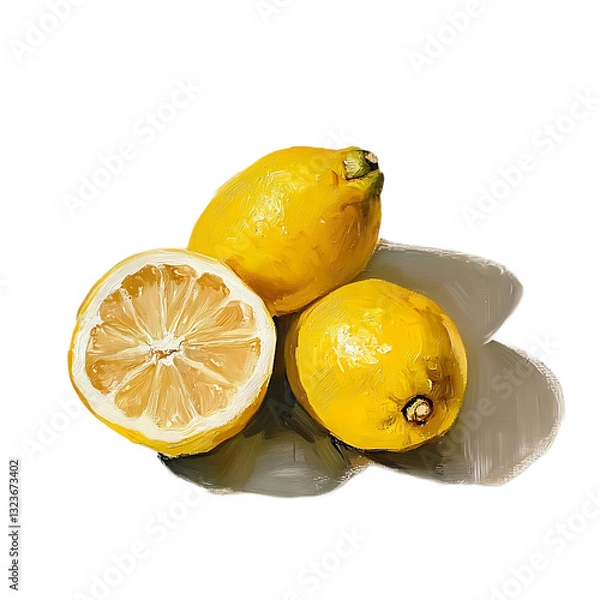 Obraz Fresh Lemons: Juicy Image