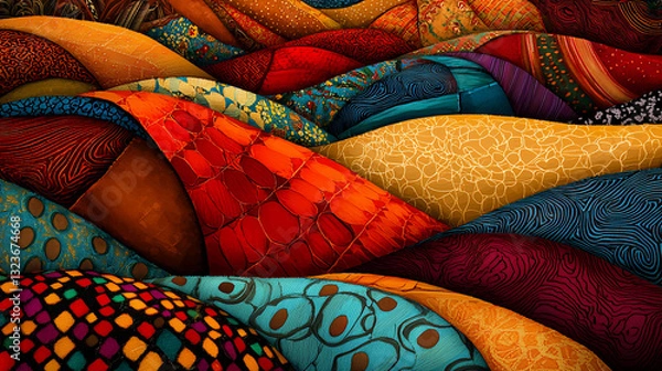 Fototapeta Abstract Fabric Wave Pattern