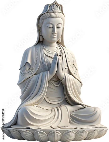 Fototapeta Guan Yin, the goddess of mercy, symbolizes compassion, healing, and divine protection for all beings. 