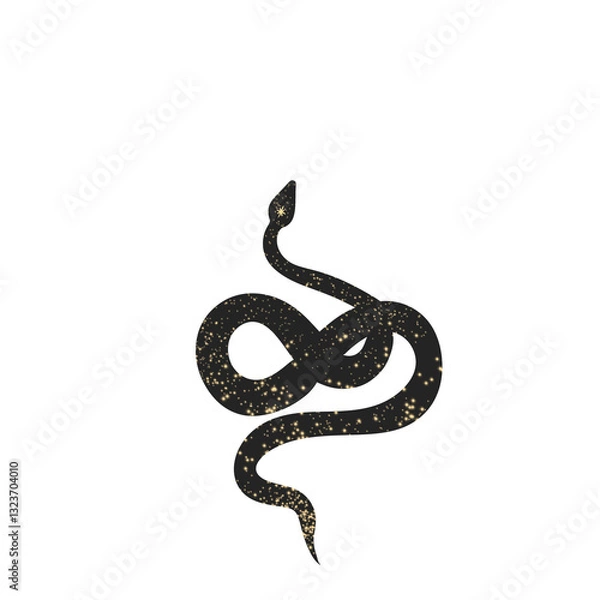 Fototapeta Mythical snake with glitter