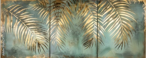 Fototapeta Elegant Palm Leaf Wall Art
