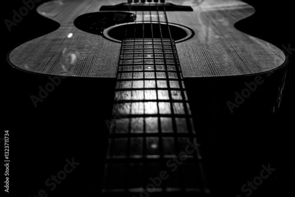 Obraz electric guitar on black background