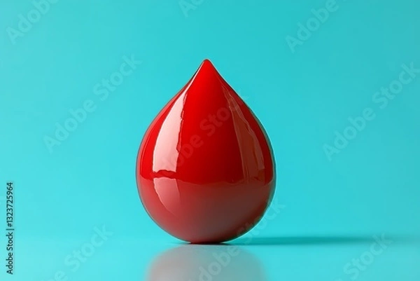 Fototapeta Raising awareness for World Hemophilia Day with a striking red blood drop icon and impactful hashtags
