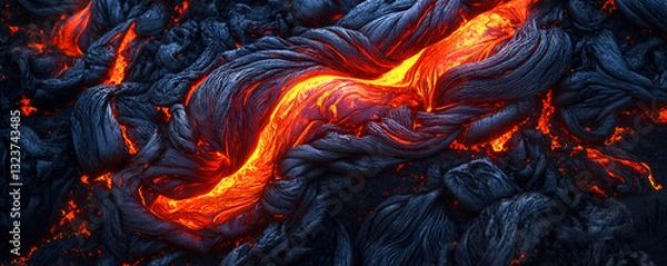 Obraz A_close-up_of_natural_lava_flow.