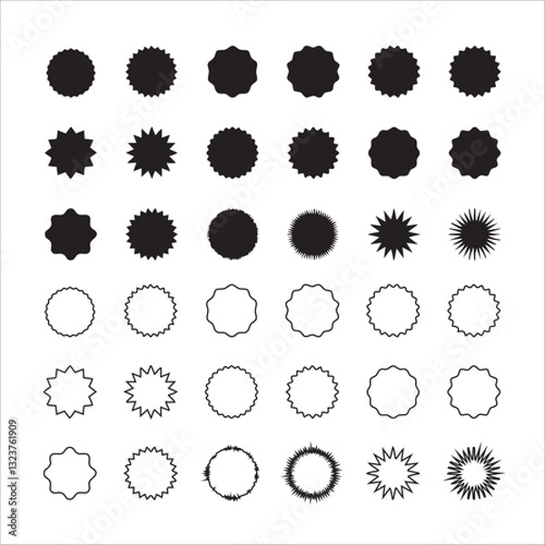 Obraz Abstract Shape Icons for Creative and Artistic Projects