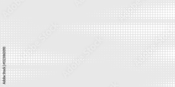 Fototapeta Dot white gray wave light technology texture background. Abstract big data digital concept.