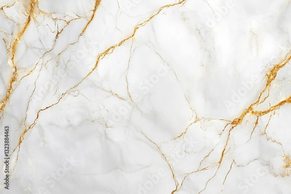 Fototapeta Luxurious white Carrara statuaries marble texture background. glossy marble with golden streaks. Luxury White Gold Marble texture background vector. Panoramic Marbling texture design