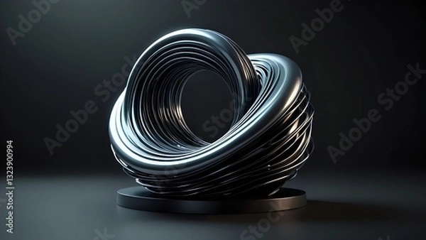 Obraz black and white spiral