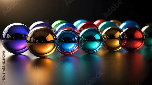 Fototapeta abstract background with balls