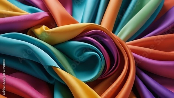 Obraz colorful silk scarves