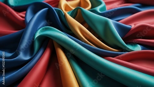 Obraz colorful silk fabric