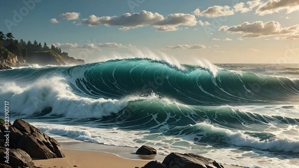 Obraz storm on the beach