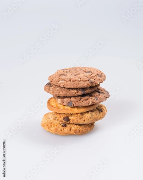 Fototapeta cookie or handmade assorted cookies on a background.