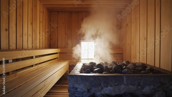 Obraz Sauna. Close-up. Relaxation time.