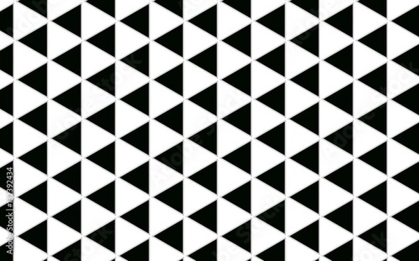Obraz Geometric Triangle black and white Pattern abstract background w