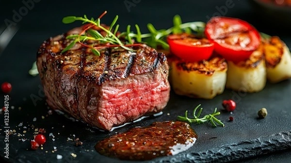 Obraz Grilled Meat Close Up