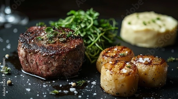 Obraz Grilled Meat Close Up