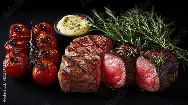 Obraz Grilled Meat Close Up