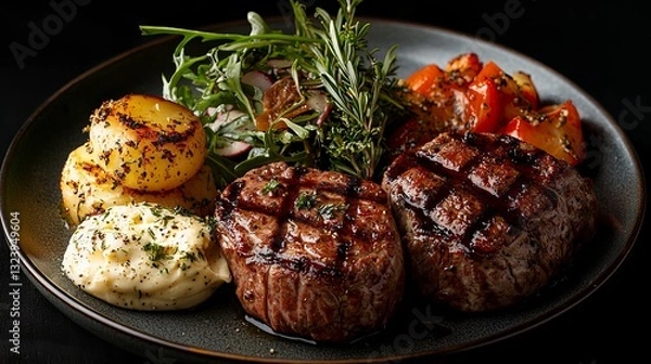 Obraz Grilled Meat Close Up