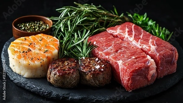 Obraz Grilled Meat Close Up