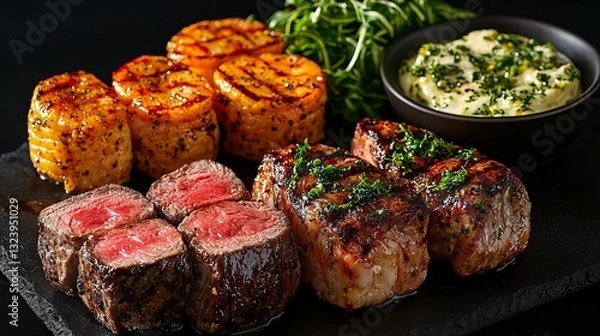 Obraz Grilled Meat Close Up