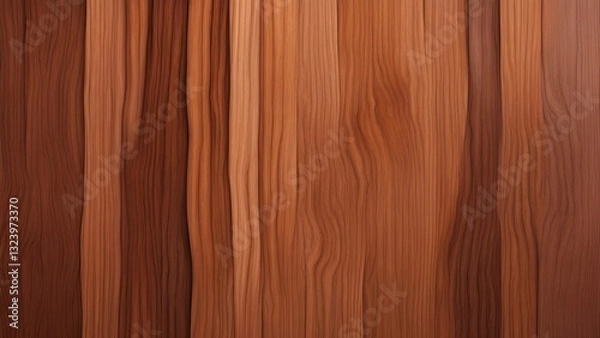 Fototapeta Close-up detailed image a rich brown wood texture, ideal backgrounds design projects.