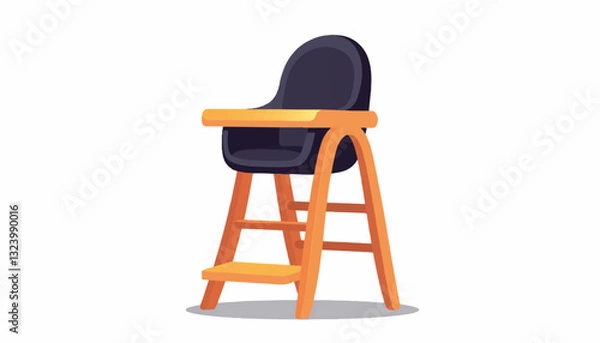 Fototapeta High chair in a modern design on a white background