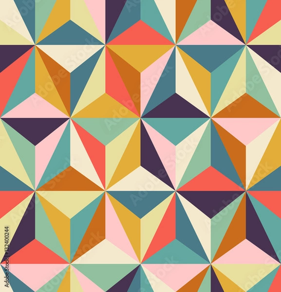 Fototapeta bez szwu geometryczny wzór retro