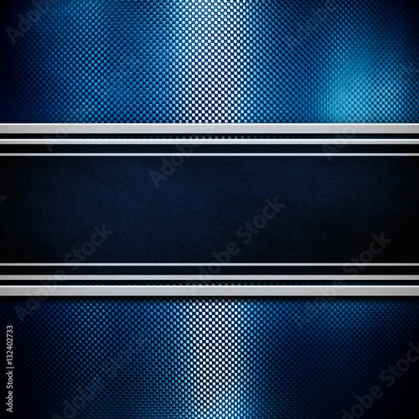 Obraz blue metal template with mesh background