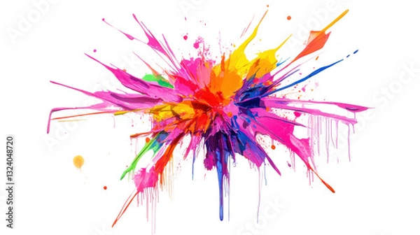 Fototapeta A vibrant explosion of colors, showcasing a creative and energetic design, perfect for artistic projects or background elements.