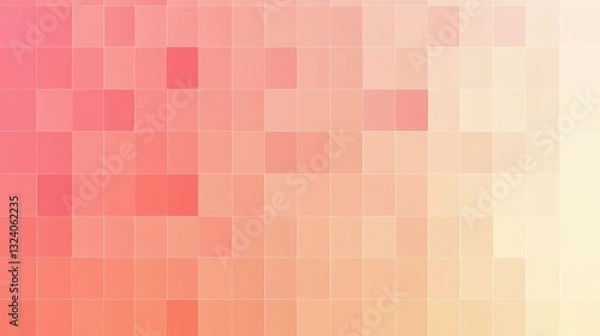 Fototapeta Abstract Pixelated Peach and Cream Color Gradient Background
