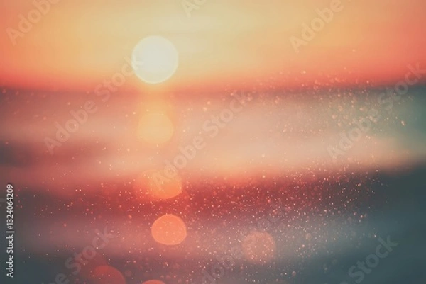Fototapeta Sunset Glow: A Serene Beachscape at Dusk