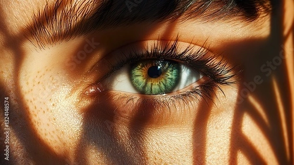 Fototapeta Artistic close-up of a vibrant iris with intricate patterns