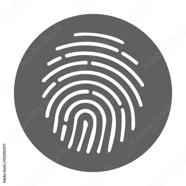 Obraz Fingerprint Scan Icon for Fingerprint Recognition - Secure Authentication